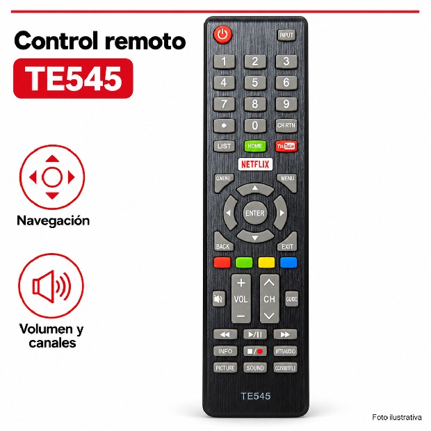 &ua CONTROL REMOTO UNIVERSAL TE545 o LCD-545